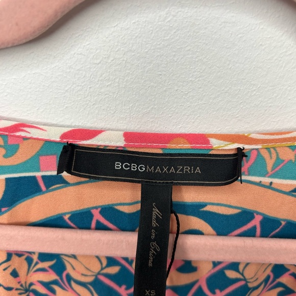 BCBGMaxAzria Swim Coverup in Pink and Orange with Bohemian Print - Picture 6 of 7